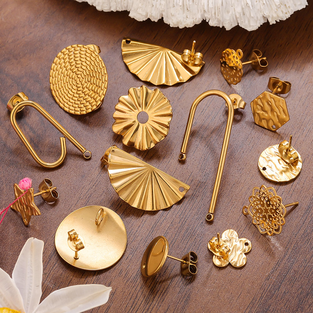 Flower Supplies - 10 шт., серьги из нержавеющей стали,